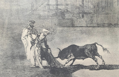 Francisco Goya ''La Tauromaquia'' Teller 6 Stipple Print Ecthing
