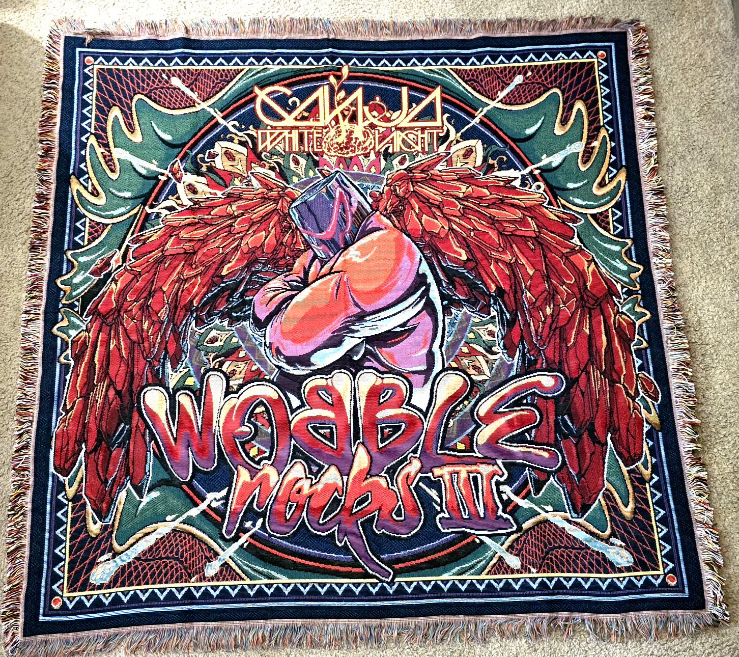 Ganja White Night Wobble Rocks Coliseum III 3 Festival Blanket