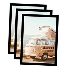 8.5x11 Picture Frame Certificate Document Frame 3 Pack 8.5x11-3Pack Black