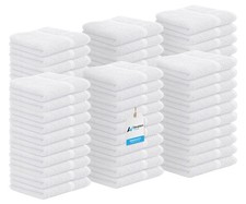 Cotton Washcloths Pack of 60 Size 12x12 Inches, 100 Ring Spun Cotton, So...