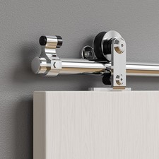 ETIASQSA 183CM/6FT Rail Sliding Barn Door Hardware Kit Stainless Steel Track