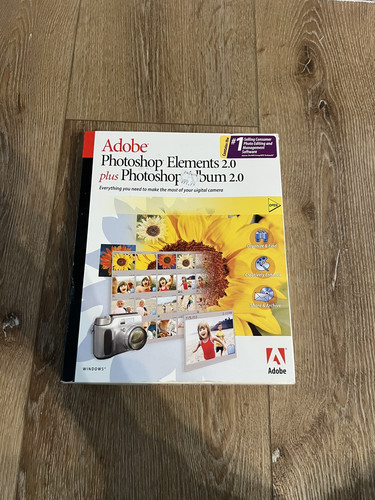 Adobe Photoshop Elements 2.0 + Album 2.0 für Windows mit Box & Handbuch komplett - Bild 1 von 3