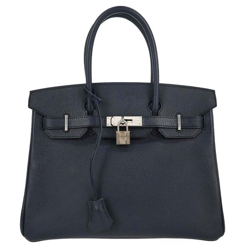 Hermes Blue Nuit Epsom Birkin 30 Handbag CAS493SG 197099