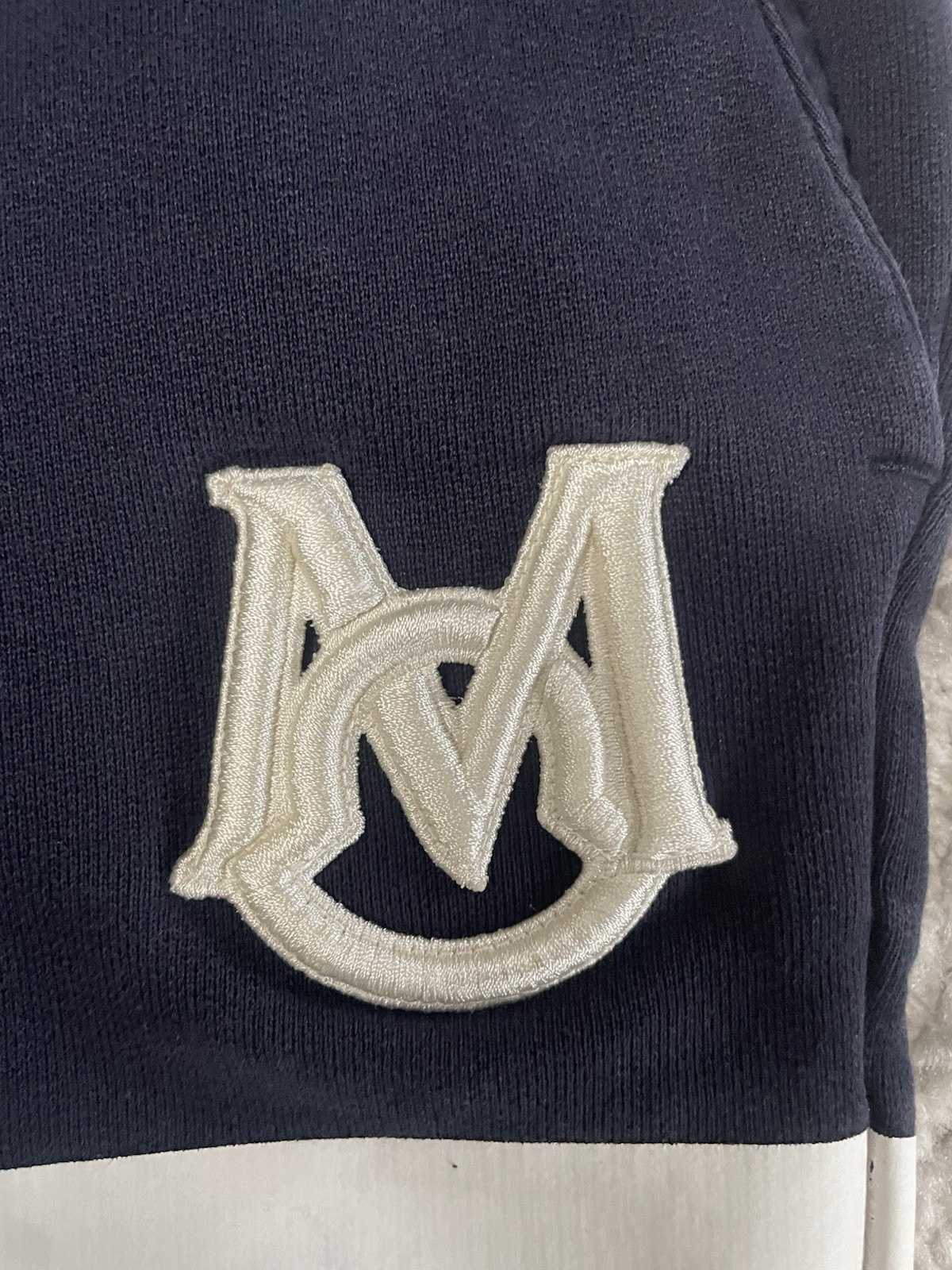 Rare Moncler Tapered Logo-Appliquéd Stripes Cotton Pants And Sweater thumbnail 4