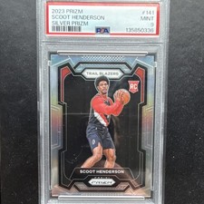 Panini 2023-24 Prizm Scoot Henderson Silver Prizm Rookie #141 Blazers PSA 9
