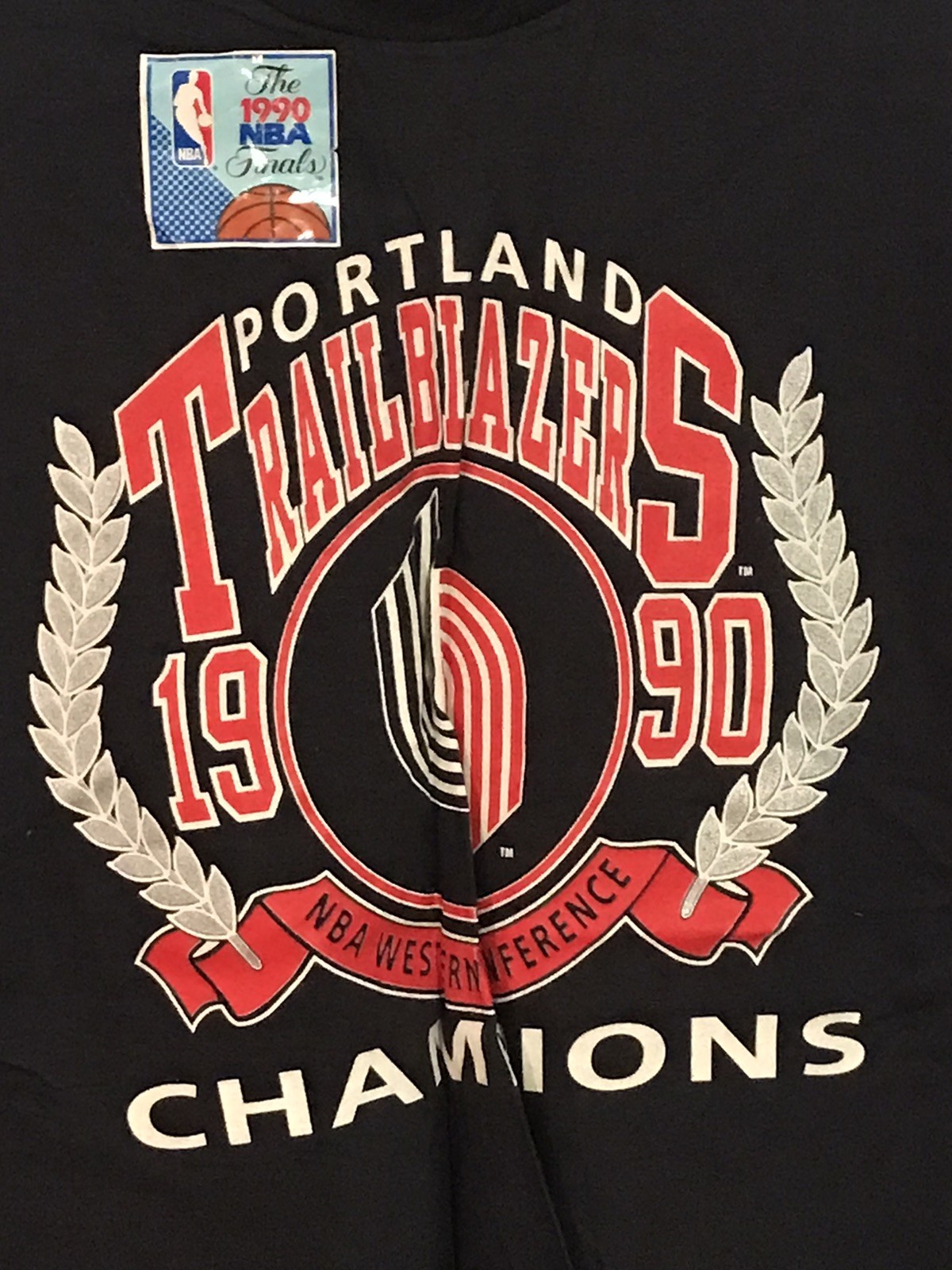 Portland Trailblazers 1990 NBA Western Conference Champions NEW Shirt NWT Size L image 2