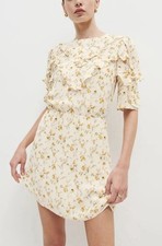 NWT Reformation Malachi Beautiful Floral Mini Dress in Julius Cream- 2