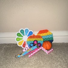 Assorted Sensory Fidget Toys Lot Pop It Spinner Bracelet Ages 4-12
