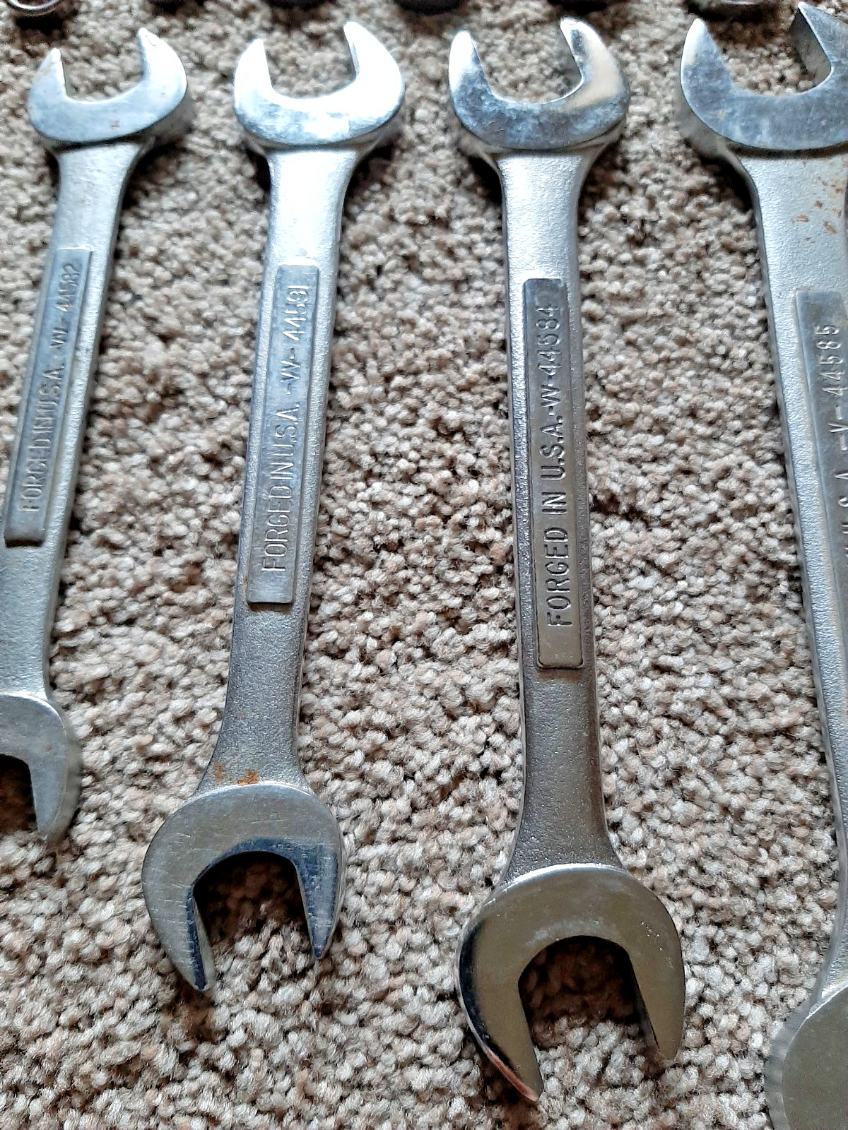 Vintage VA VV V series SEARS CRAFTSMAN 12pc SAE Wench Set 7/16" to 1" Forged USA