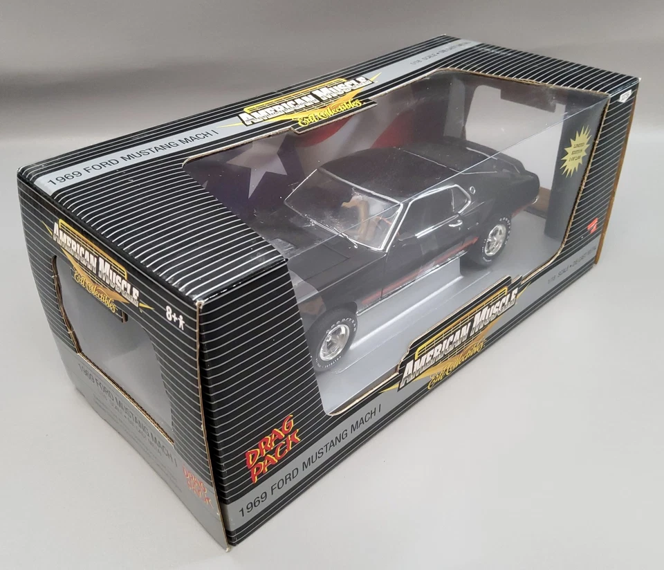 Ford Mustang Mach 1969 1 arrastre escala 1:18 diecast por Ertl American Muscle #33756 Foto 2 de 4