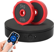 Motorized Rotating Display Stand with Remote, 4.53In 360 Electric Turntable for