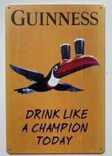 Guinness Beer Notre Dame University Sign - Drink Like A Champion - Irish