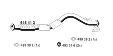 Abgasrohr vorne Auspuff ERNST 646413 für HYUNDAI GETZ TB