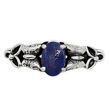 Natural Lapis Lazuli - Afghanistan 925 Sterling Silver Ring s.5 Jewelry R-1746