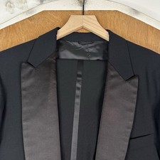 VTG After Six Tuxedo Mens 42L Black Tailcoat Peak Lapel Wool Pants 40x32 Formal