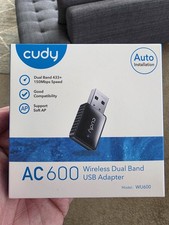Cudy AC 600Mbps USB Wifi Adapter for PC, 5Ghz/2.4Ghz Wireless Dongle, Wifi USB