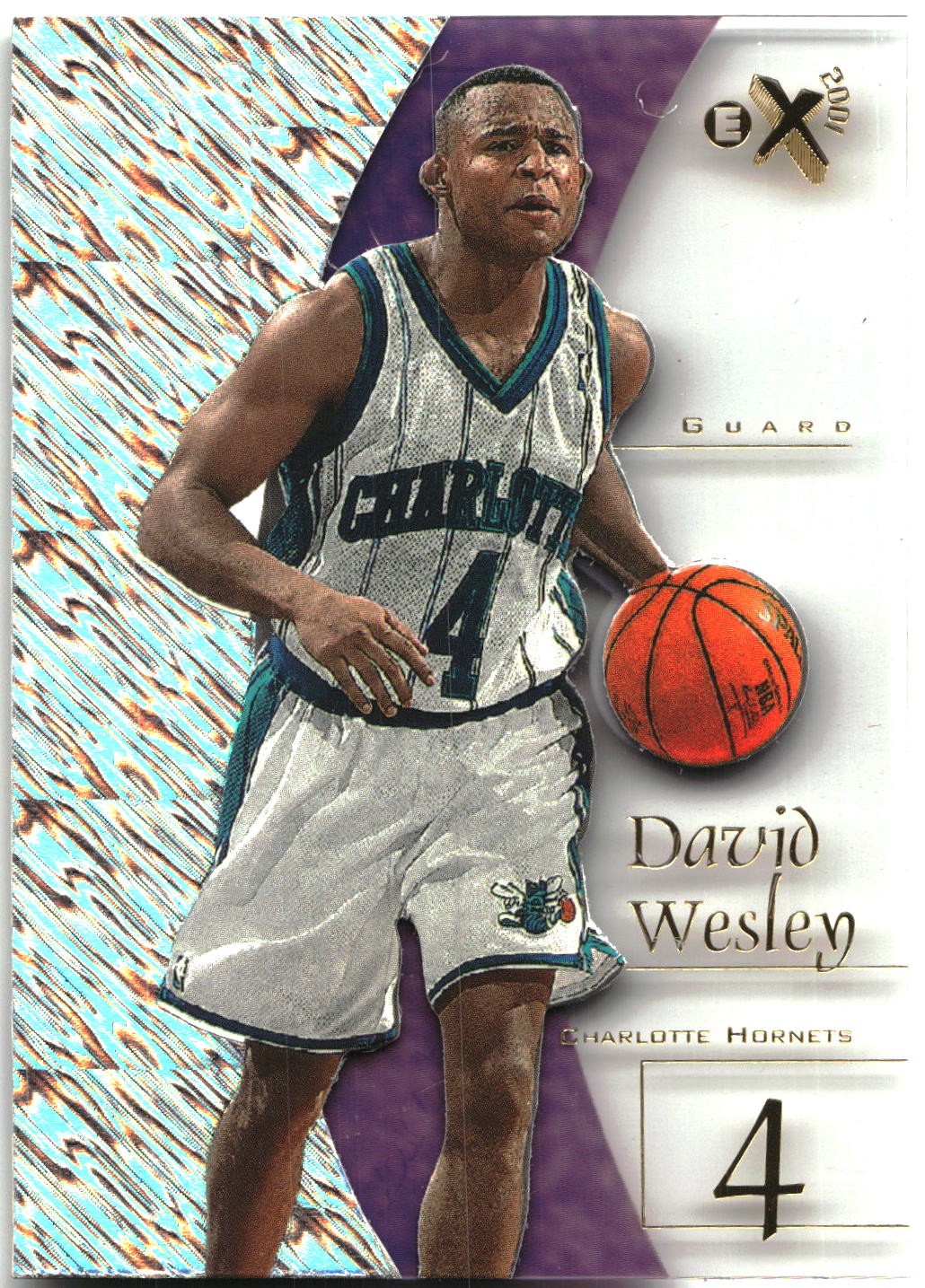 1997-98 E-X2001 David Wesley #40 Charlotte Hornets