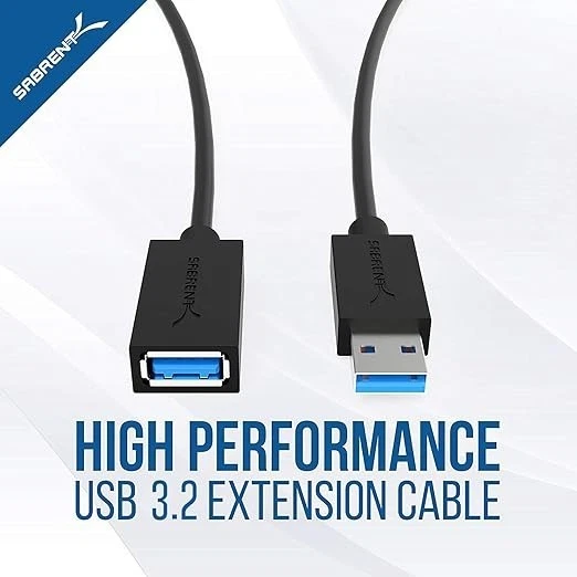 Lot of 8 Sabrent CB-3010 22AWG USB 3.0 Extension Cable A Male To A Female 10Ft - Image 3 of 4