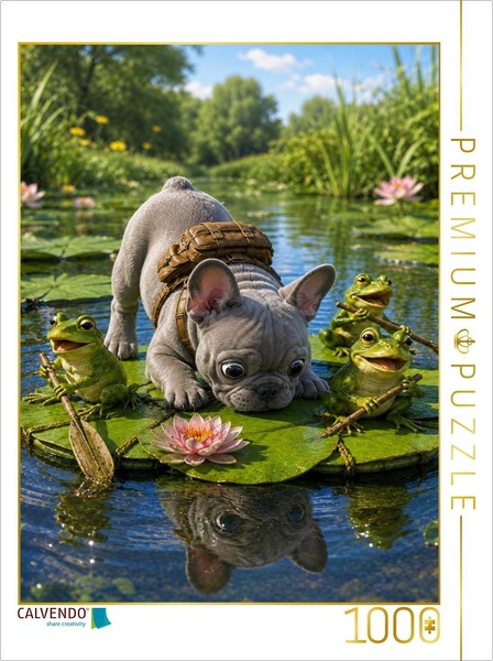 Calvendo Puzzle The Water Lily Concert | 1000 Pieces, Finished Size 25.2 × 18.9-image
