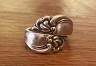 Vintage Sterling Silver Towel Spoon Handle 1976 Ring.  Size 7
