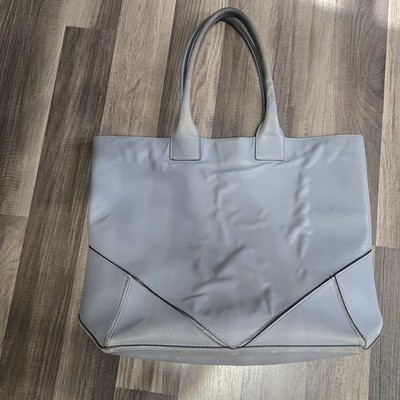 Givenchy Gray Leather Tote Bag Made in Romania   Distressed Wear   Authentic