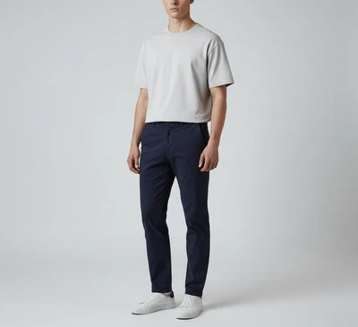 Scotch & Soda Aloha London Dylan Pantalon Homme W35/L34 Chino Stretch Zip Fly - Photo 1/4