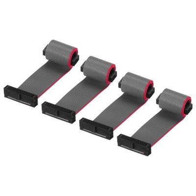 IDC 20Pin Flat Ribbon Cable, Pitch 1.27mm for FC to FC, 10cm, 4Pcs