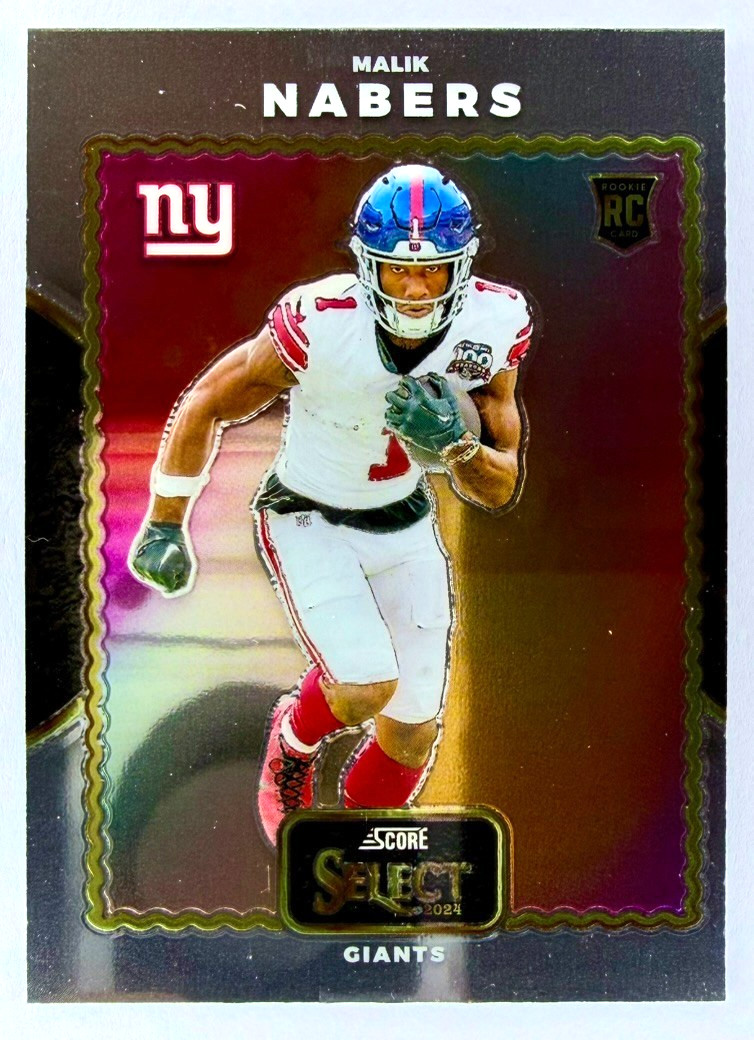 2024 Panini Select MALIK NABERS #24 RC Rookie Score Select Throwback - Giants