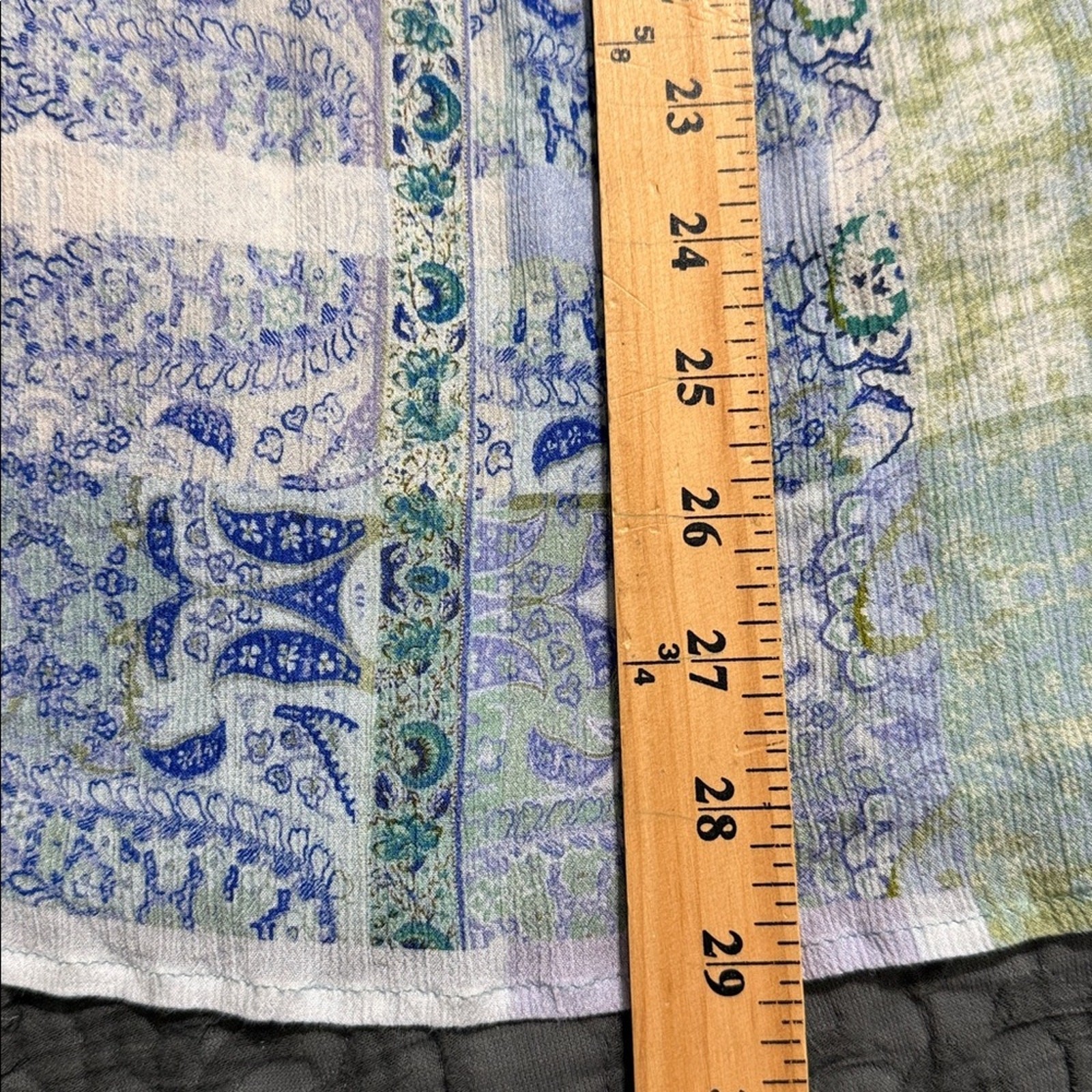 J. Jill women's medium split neck patchwork print… - image 3