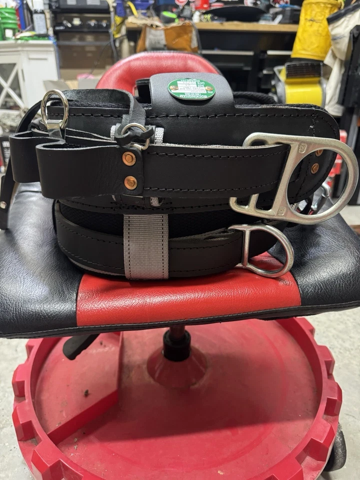 NEW Buckingham 29191M Lineman Pole Tree Climbing Belt SZ 23 Fall Rope 4 Dee Ring - Image 4 of 4