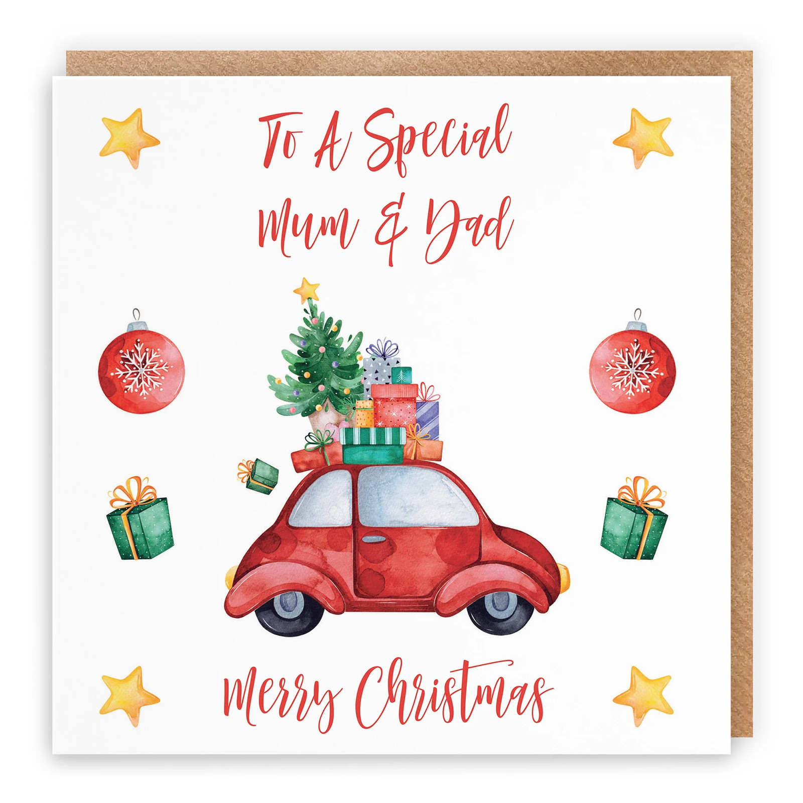 Mum And Dad Card Christmas Holiday