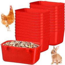 20 Pcs Bird Cage Cups Chicken Feeder Waterer Cups 18 oz Pigeon Feeder Plastic...
