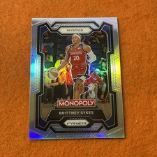 2024 Panini Prizm WNBA Monopoly Brittney Sykes SILVER HOLO PRIZM # 38 Mystics
