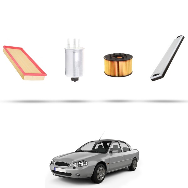 Hoffcar Set Service - 4 Filter Kompatibel Mit Ford Mondeo III 2.0 Tdci 85Kw D-image