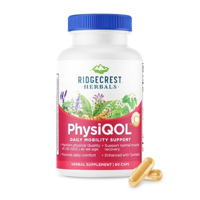 Ridgecrest Herbals PhysiQOL, Herbal Supplement with Boswelia and Tumeric (60 ...
