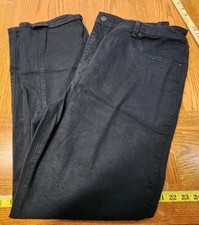 Chico's So Slimming Girlfriend Straight Leg Black Jeans Size 16S/3S