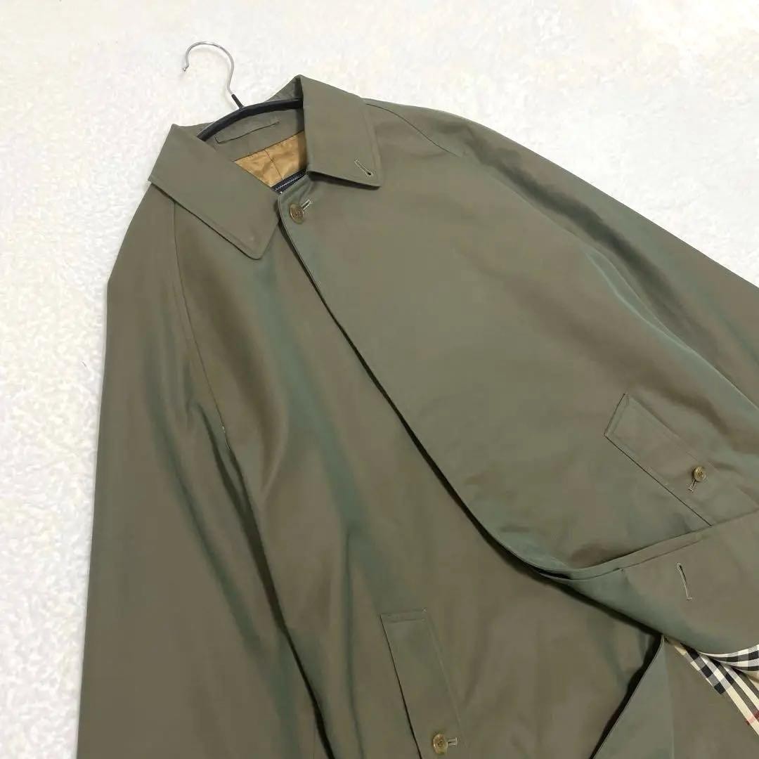 Burberry Single Sleeve Balmacaan Coat Nova Check Iridescent Size 170 For Men thumbnail 2