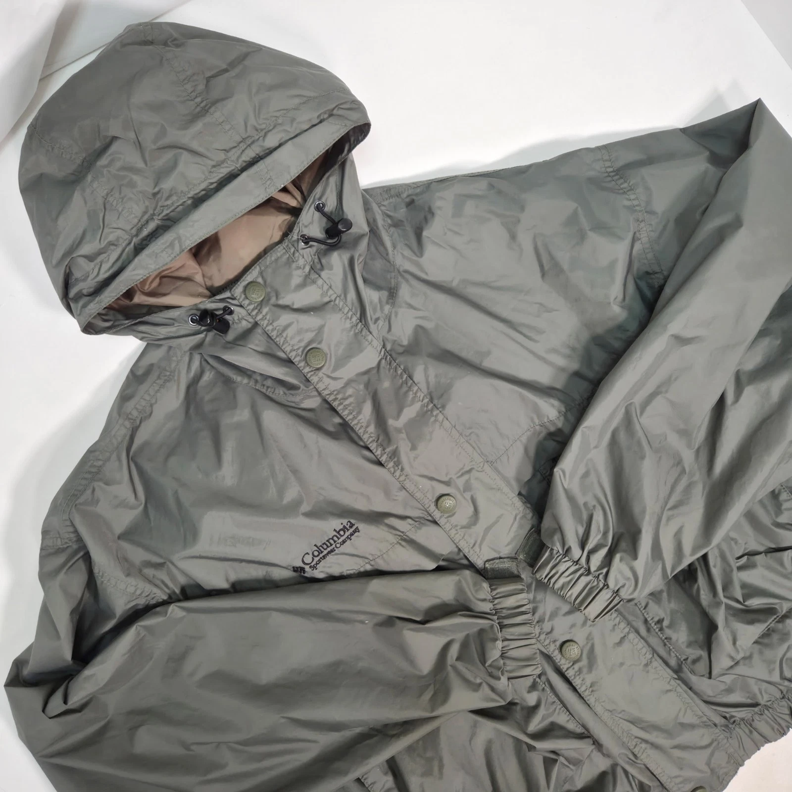 Vintage Columbia Wading Fly Fishing Shell Jacket Hood Army Green Large Packable
Opens in a new windo