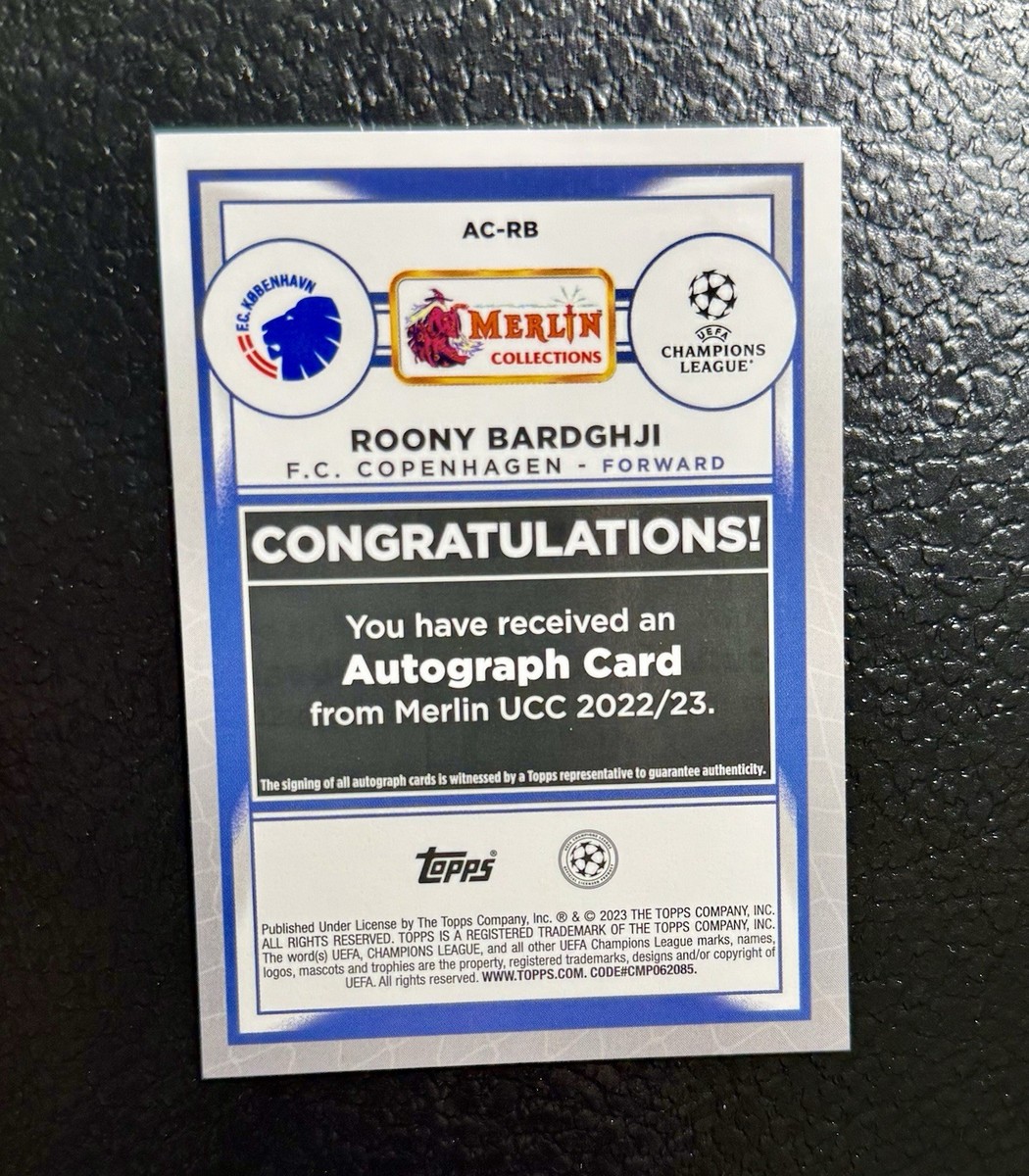 その他 2023 Topps Merlin Roony Bardghji Auto 99 2022-23 Topps Merlin UEFA Club Competitions Auto /99 Roony