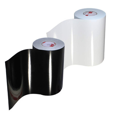 Gloss Black White Adhesive Vinyl Tape 12x5 Two Rolls Scratch Water Resistant