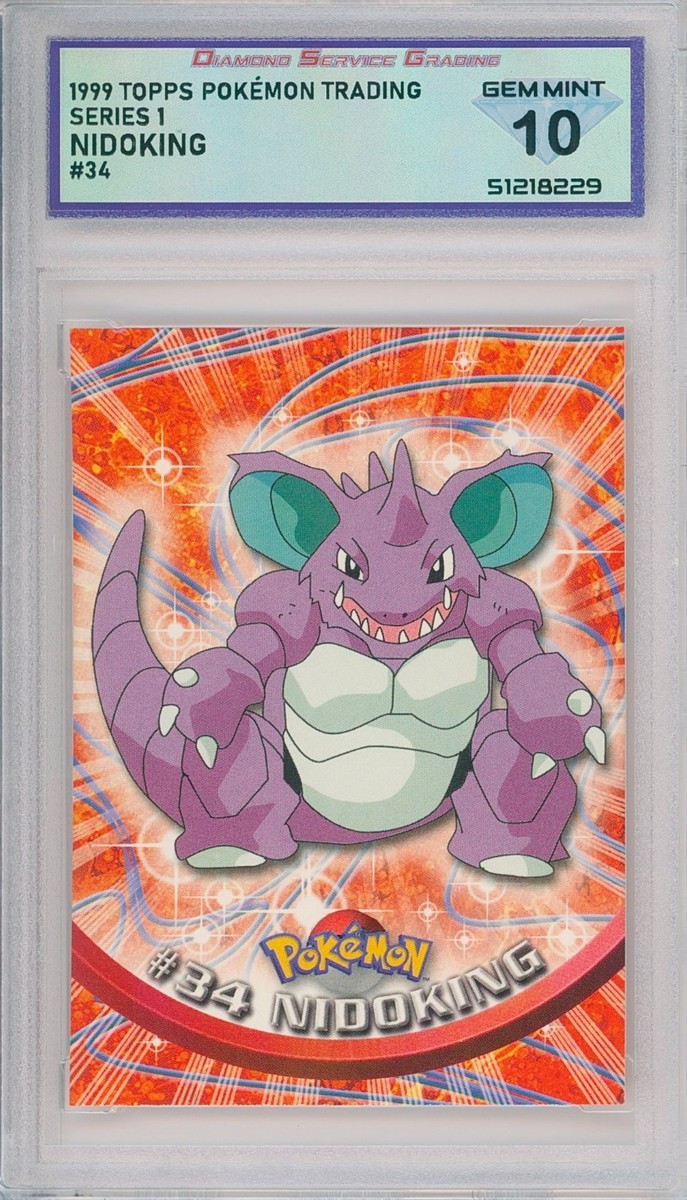 1999 nidoking pokemon card value BASE SET #11 HOLO-CGC 7.5 NEAR MINT+ FRESHLY GRADED-NICE! Retreat Cost Pokemon Nidoking 11/102 (1999) CGC