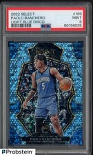 2022 Panini Select Light Blue Disco Prizm #169 Paolo Banchero RC 27/99 PSA 9