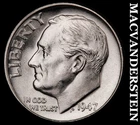 1947 Silver Roosevelt Dime - Choice Gem Brilliant Unc  Lustrous  #i981