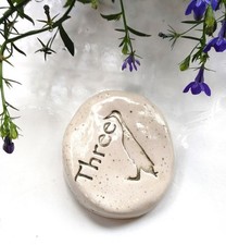 Personalized Runner Duck Memorial Stone: Handmade Stoneware Pet Loss Gift