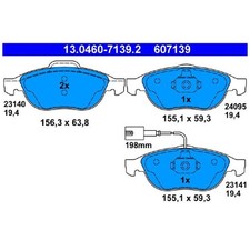 Satz Bremsbeläge Bremsklötze vorne für Alfa Romeo 147 937 156 932 | 24602562
