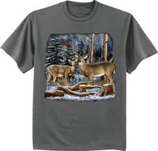 Deer T-shirt Mens Gifts Graphic Tees Clothing Apparel Nature Wildlife Shirts 