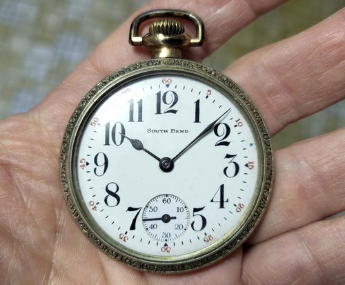 South Bend Pocket Watch Grade 209 16S 9J c1922 Open Face RUNNING Antique Men's - Picture 13 of 20