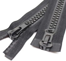  10 27 Inch Two Way Separating Jacket Zipper Heavy Duty Plastic Zipper Black ...