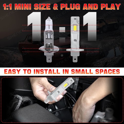 For Nissan Altima 2006-2005 High/Low Beam H1+9005 CSP LED Headlight Kit Bulbs x4 - Picture 14 of 14
