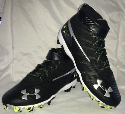 Under Armour Bryce Harper 3 Mid 3020589-001 Black Lace Up Baseball Cleats Sz 10 Under Armour Harper 3 Mid RM Molded Baseball Cleats Black  main image 4